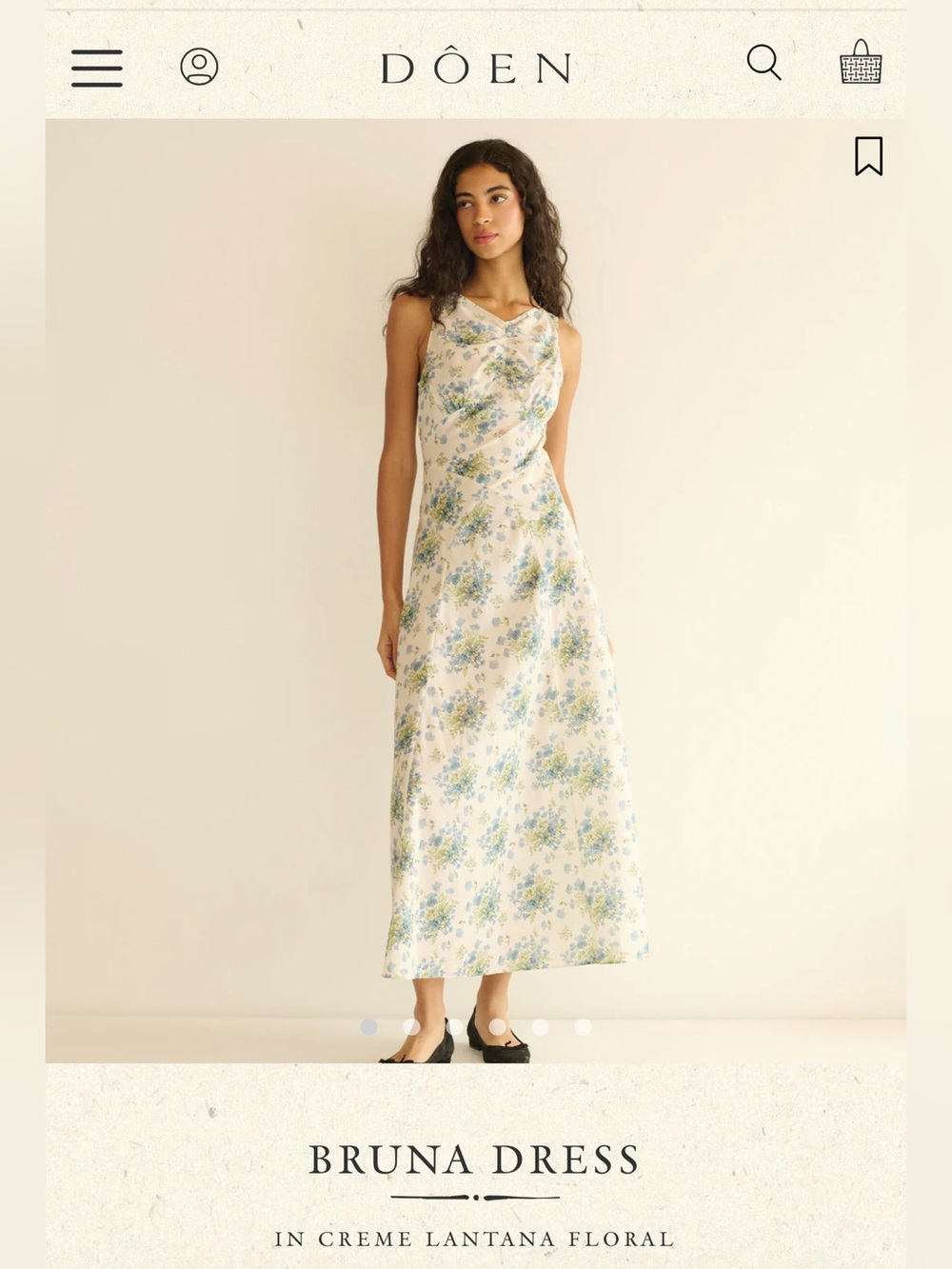 Doen Bruna Dress in Creme Lantana Floral